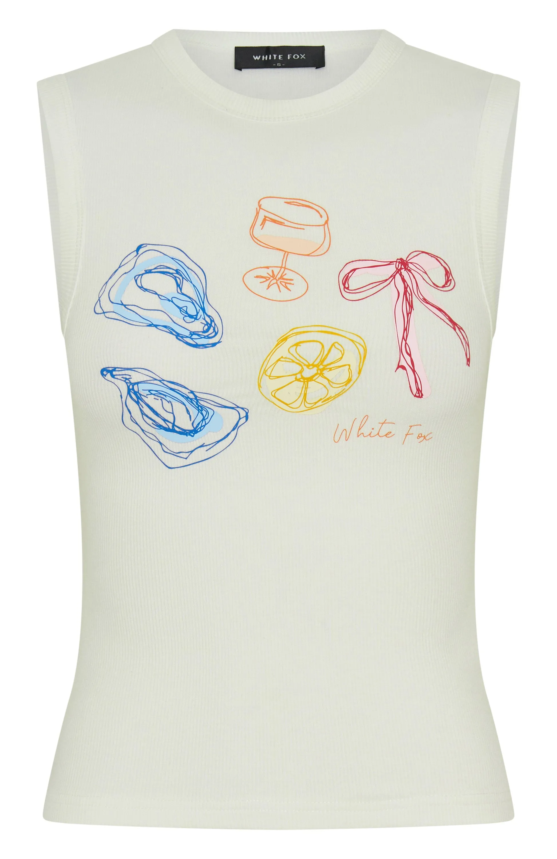 Sporty Tee NonPill Surface Treatment On Yacht Time Tank White