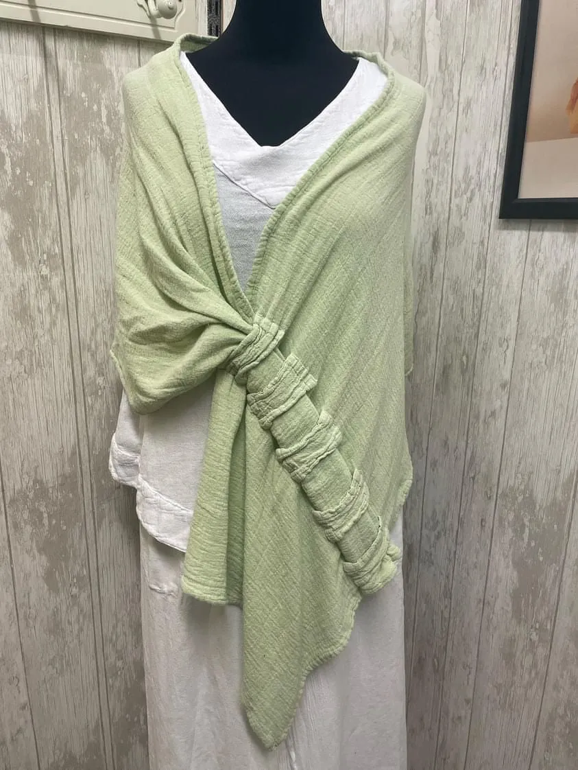 One Life Marie Shawl- Celery