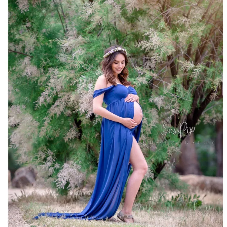 Open Belly Maternity Dress with Shorts