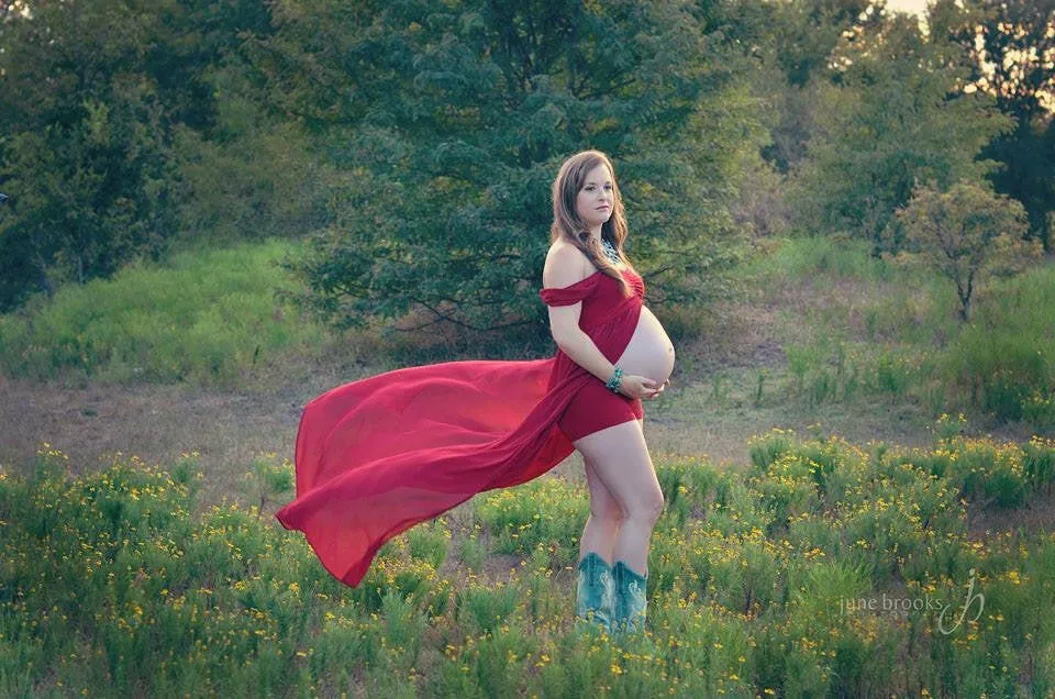 Open Belly Maternity Dress with Shorts