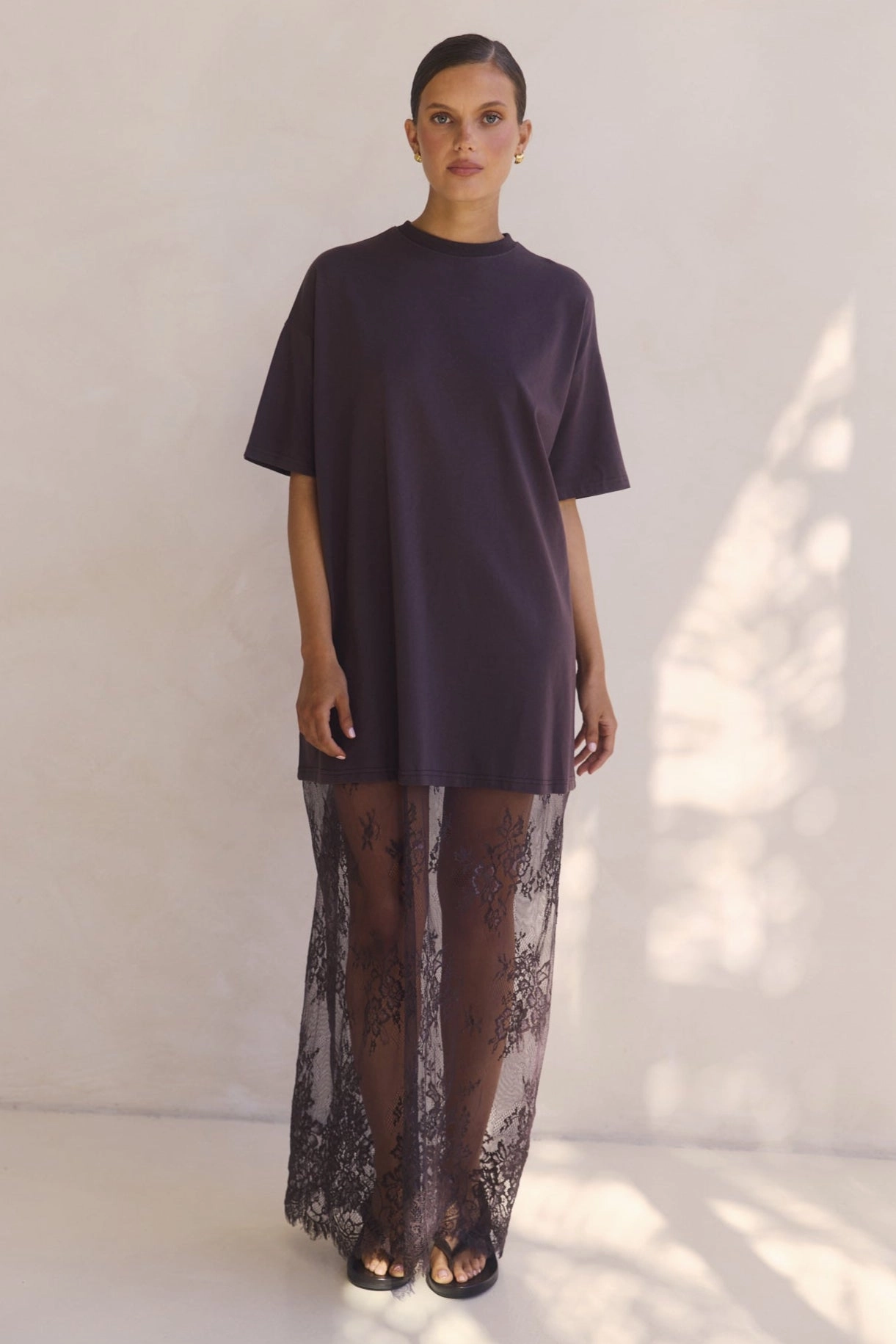 Elegant Mature Light Motion Ophelia Maxi Dress (Chocolate)