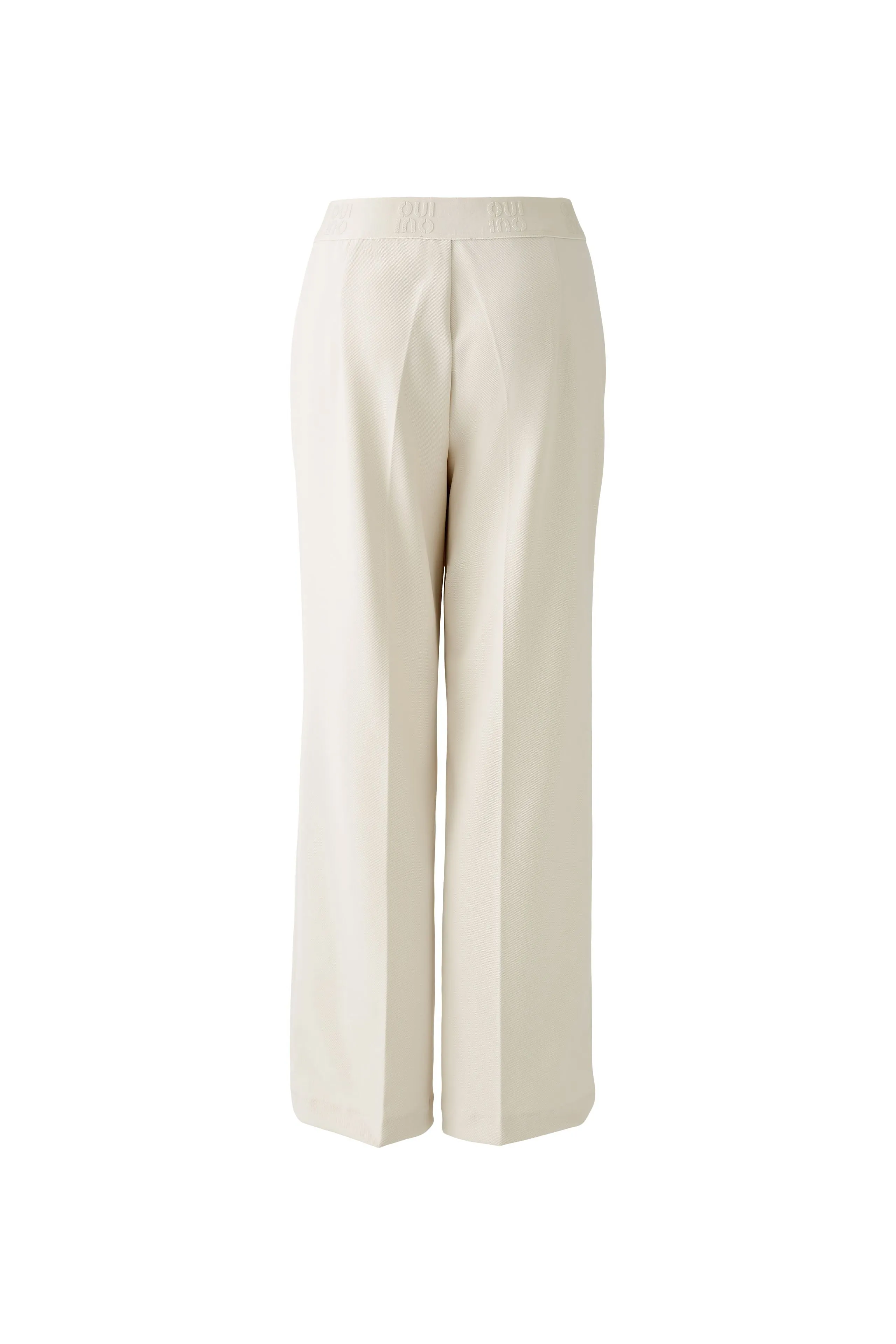 Oui Technical Jersey Trousers With Elastic Logo Waistband
