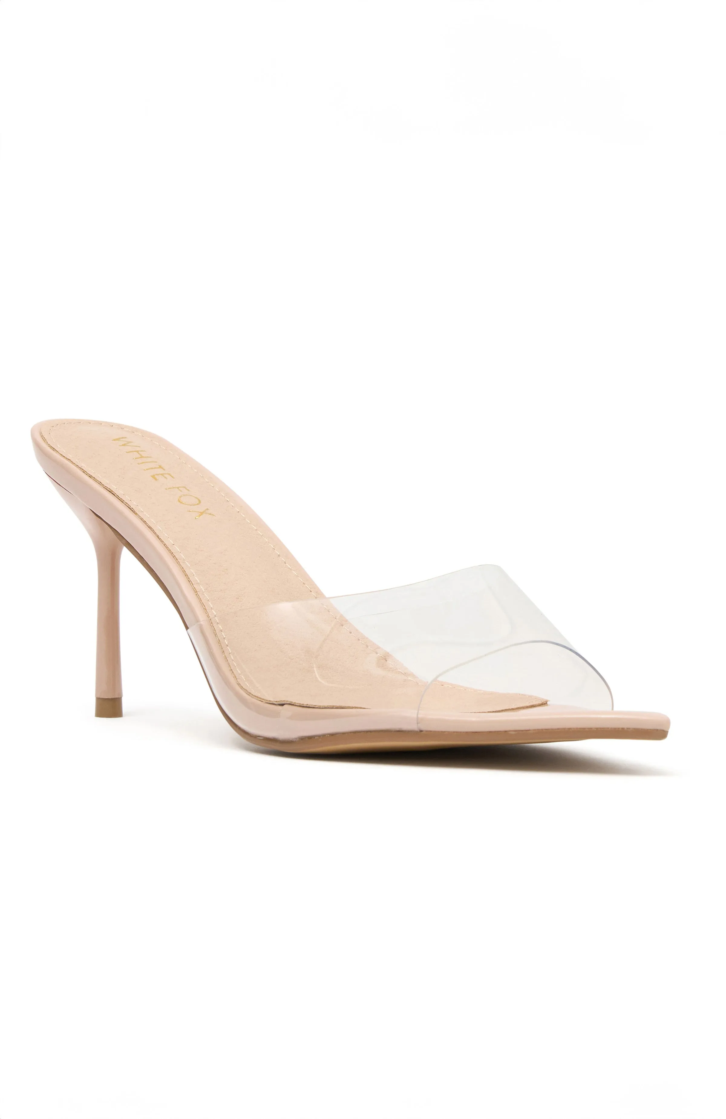 Built In Filter Layer BoxySilhouette Out & About Heels Nude Patent