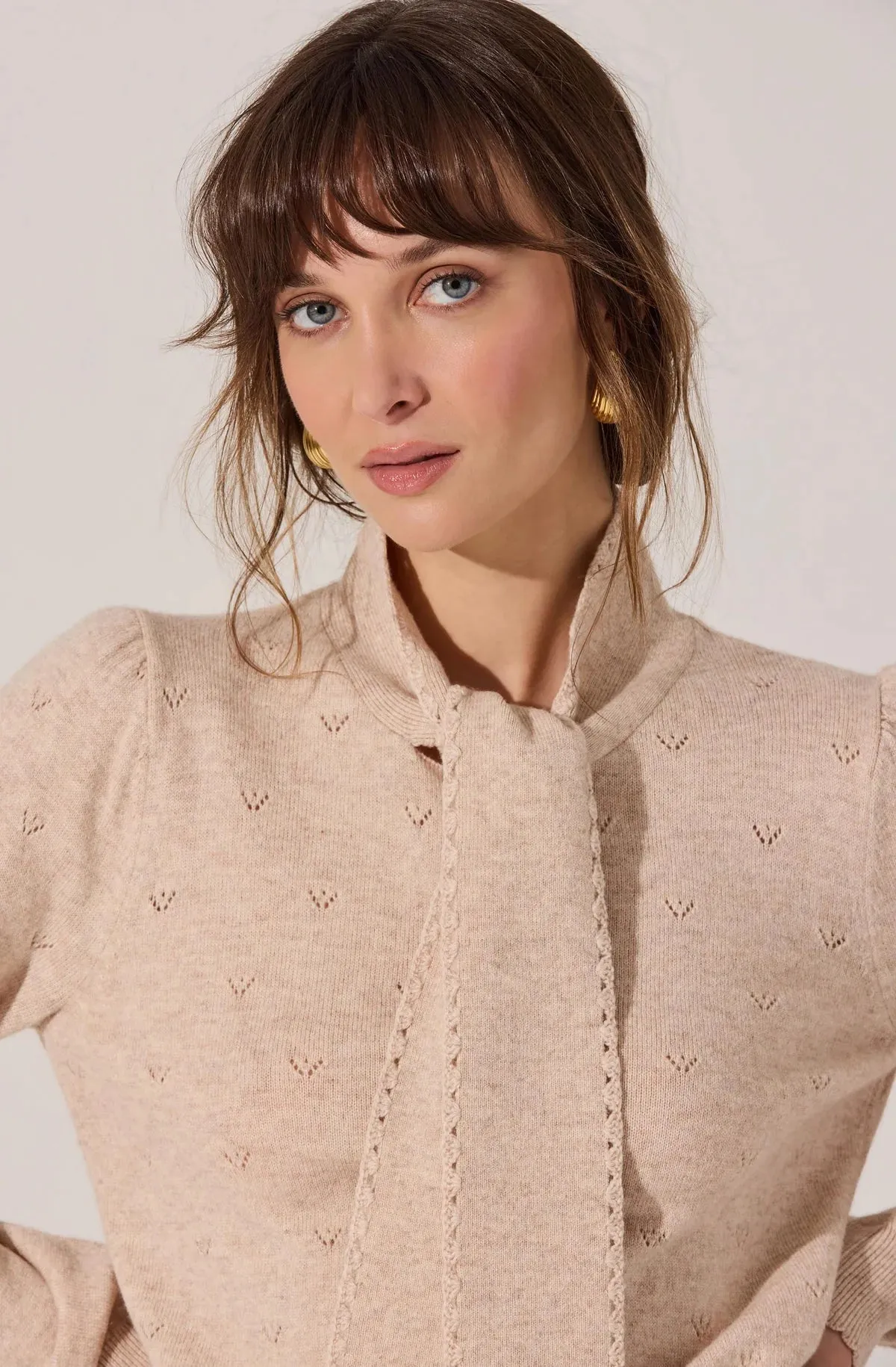 Ovalia Scarf Neck Sweater AntiPilling Finish