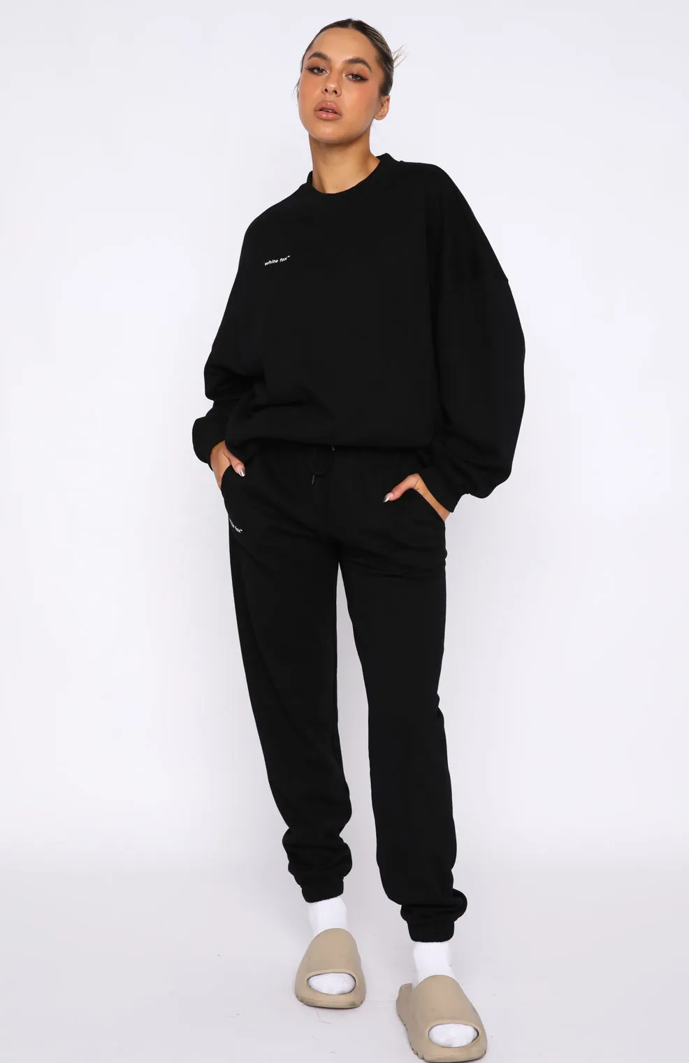 Own The Moment Sweater Black Cable Stitch