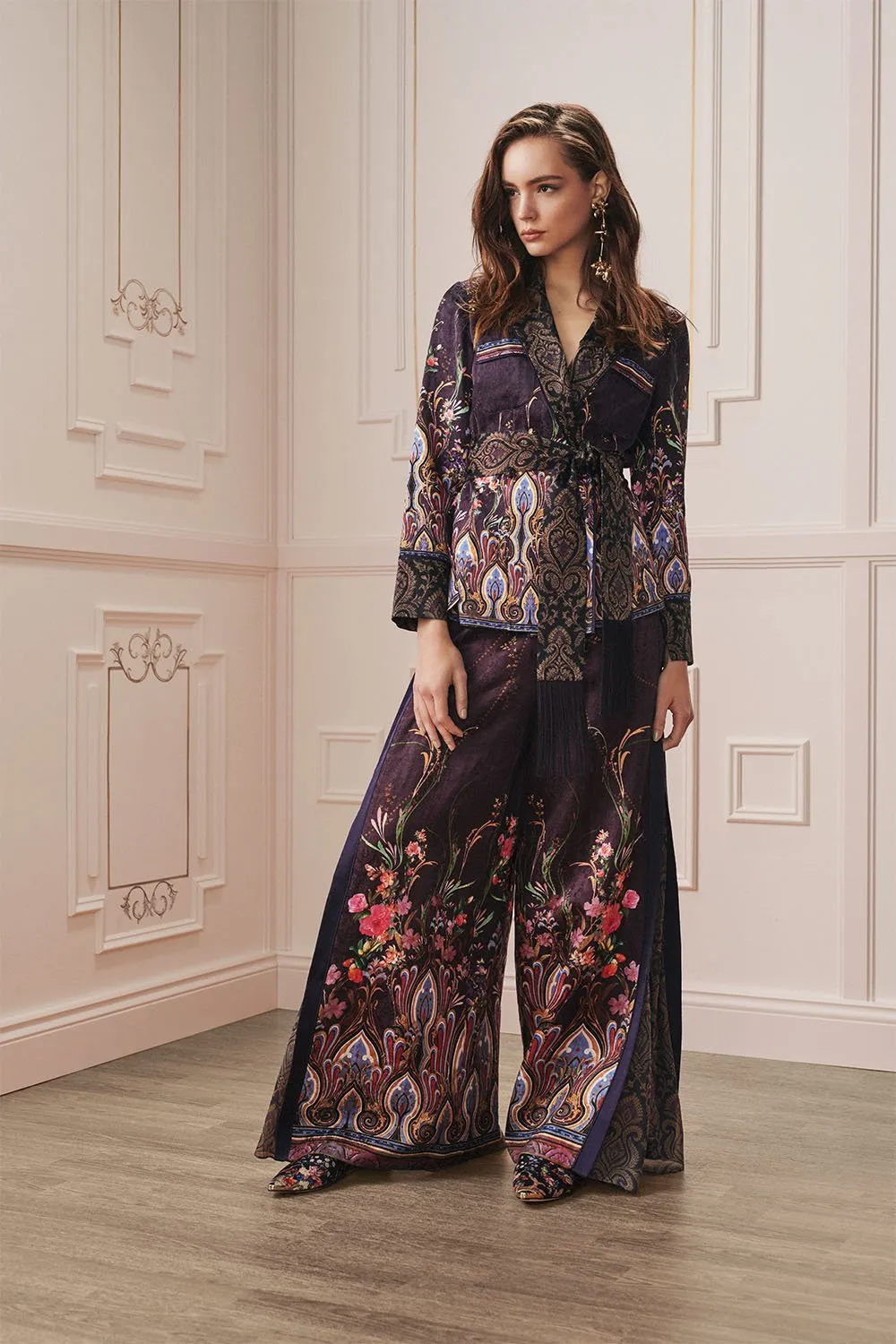 PAJAMA SUIT JACKET WILD FLOWER