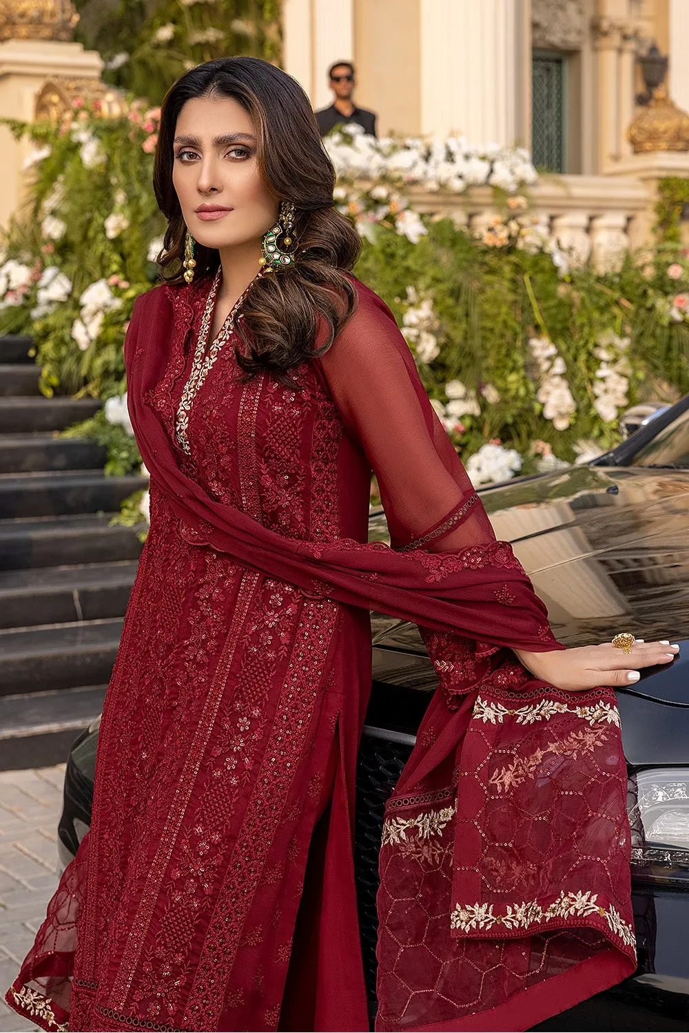 Pakistani Traditional Dress with Fine Embroidery #PF413