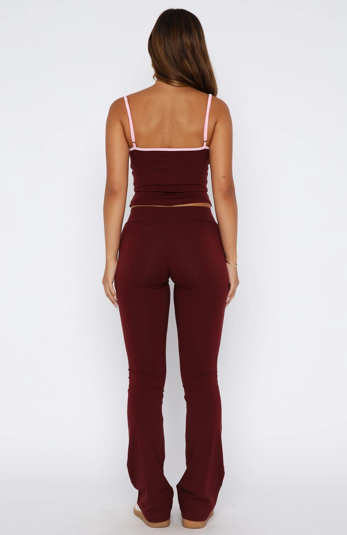 Cozy Finish Palm Springs Edition Flare Pants Burgundy