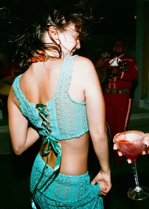 Paloma Corset | Emerald Crochet Simple Shirt