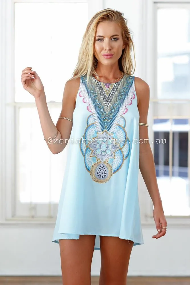 Paradise Awaits 2.0 Dress (Baby Blue)