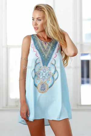 Paradise Awaits 2.0 Dress (Baby Blue)