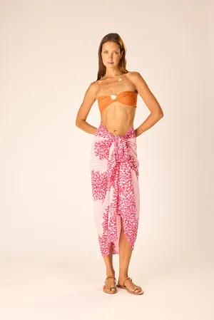 PAREO - NM HERITAGE BATIK EMBROIDERED STRIPE Lightweight pullover Smooth Seam Transition