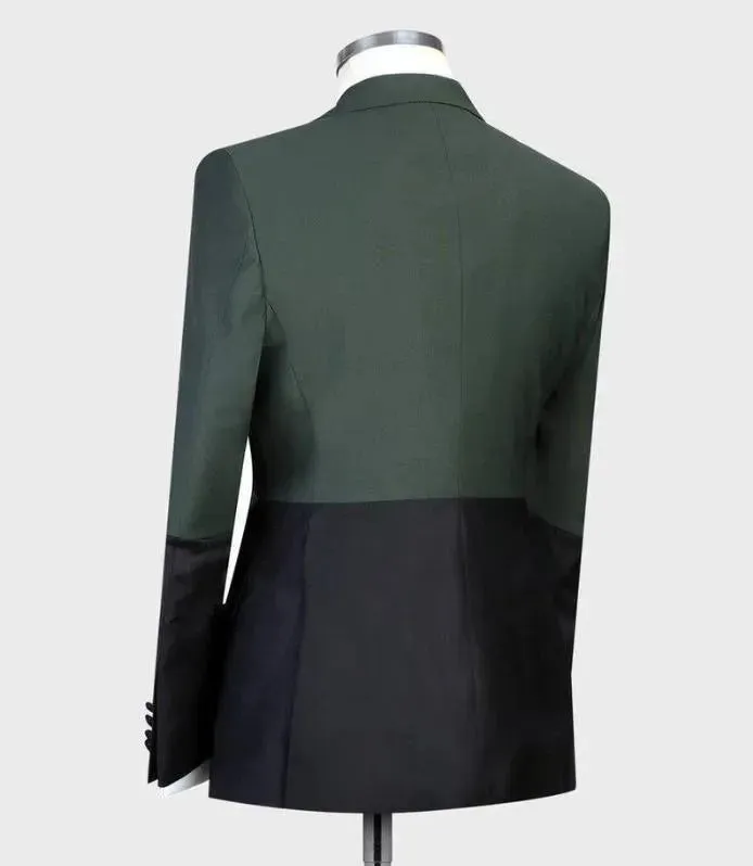Patchwork Double-Breasted Suit
