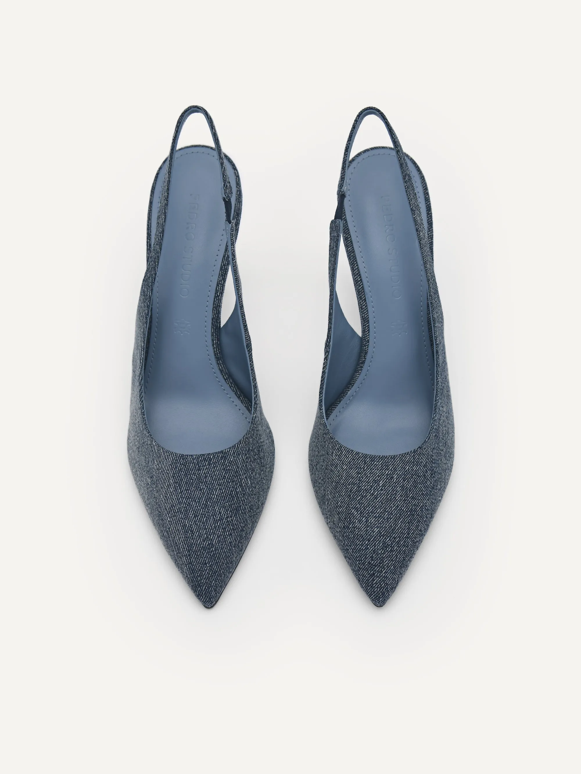 PEDRO Studio Liza Denim Slingback Pumps