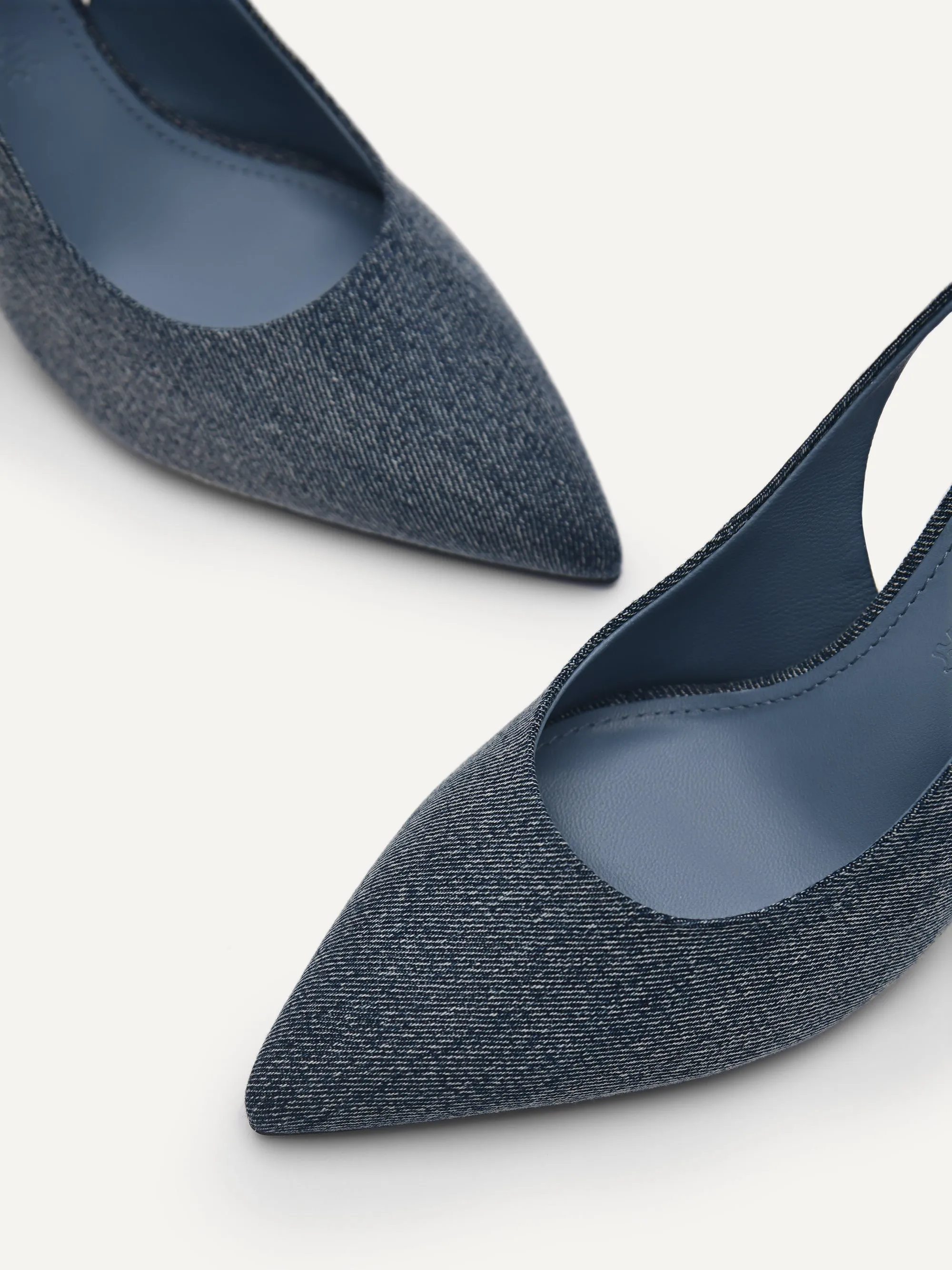 PEDRO Studio Liza Denim Slingback Pumps