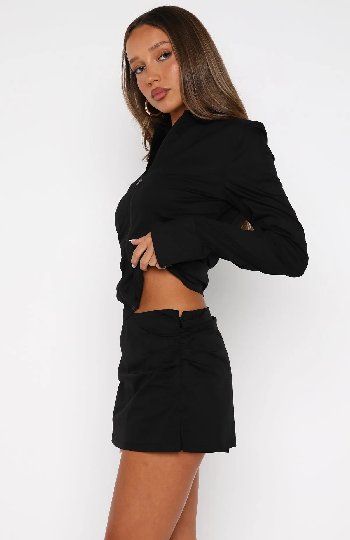 Retro Style Travel Ready You Give Me Something Mini Skort Black