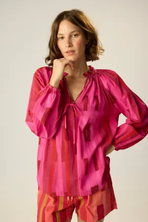 Rolled Hem Detailing Easy Care Fabric PENNY BLOUSE