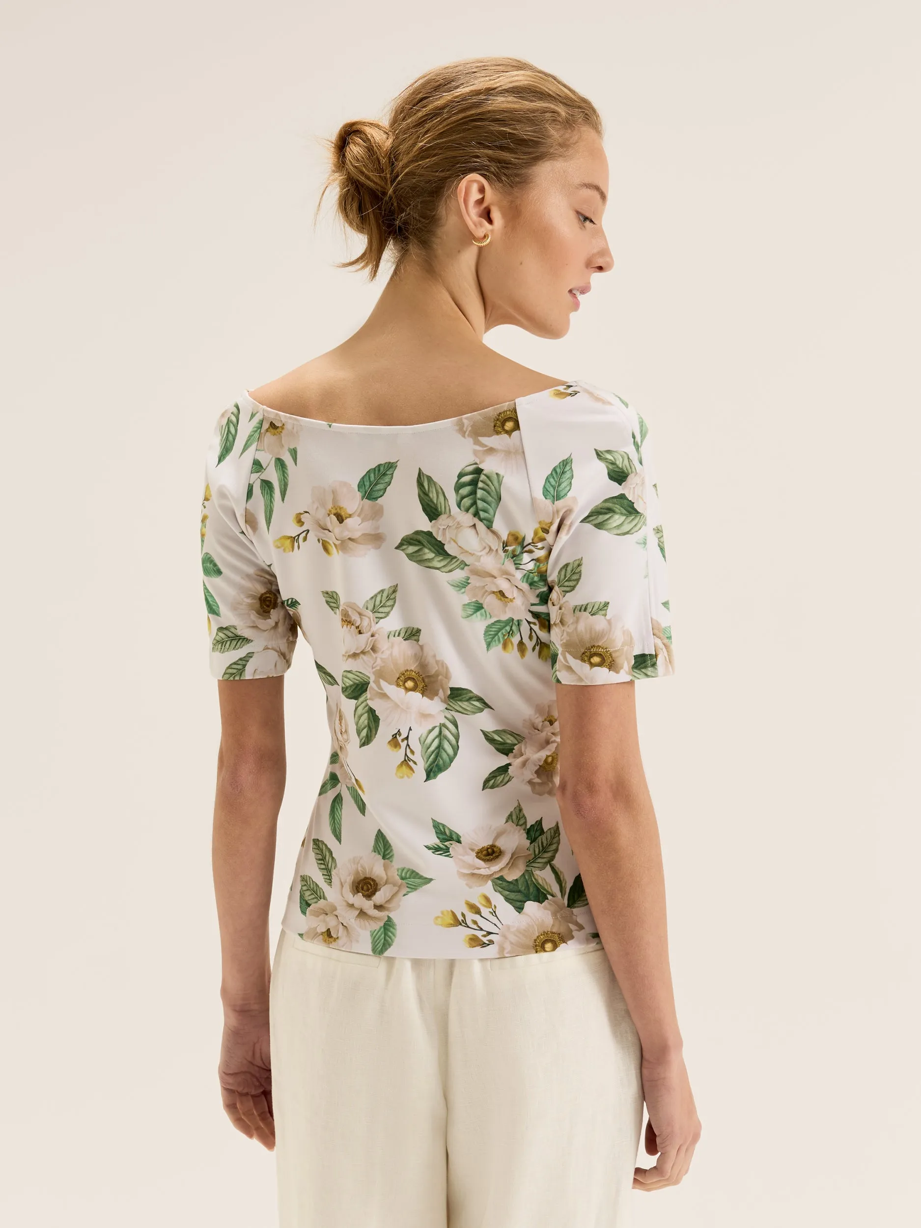 Compression Fit Engineering Peony Ponte Top