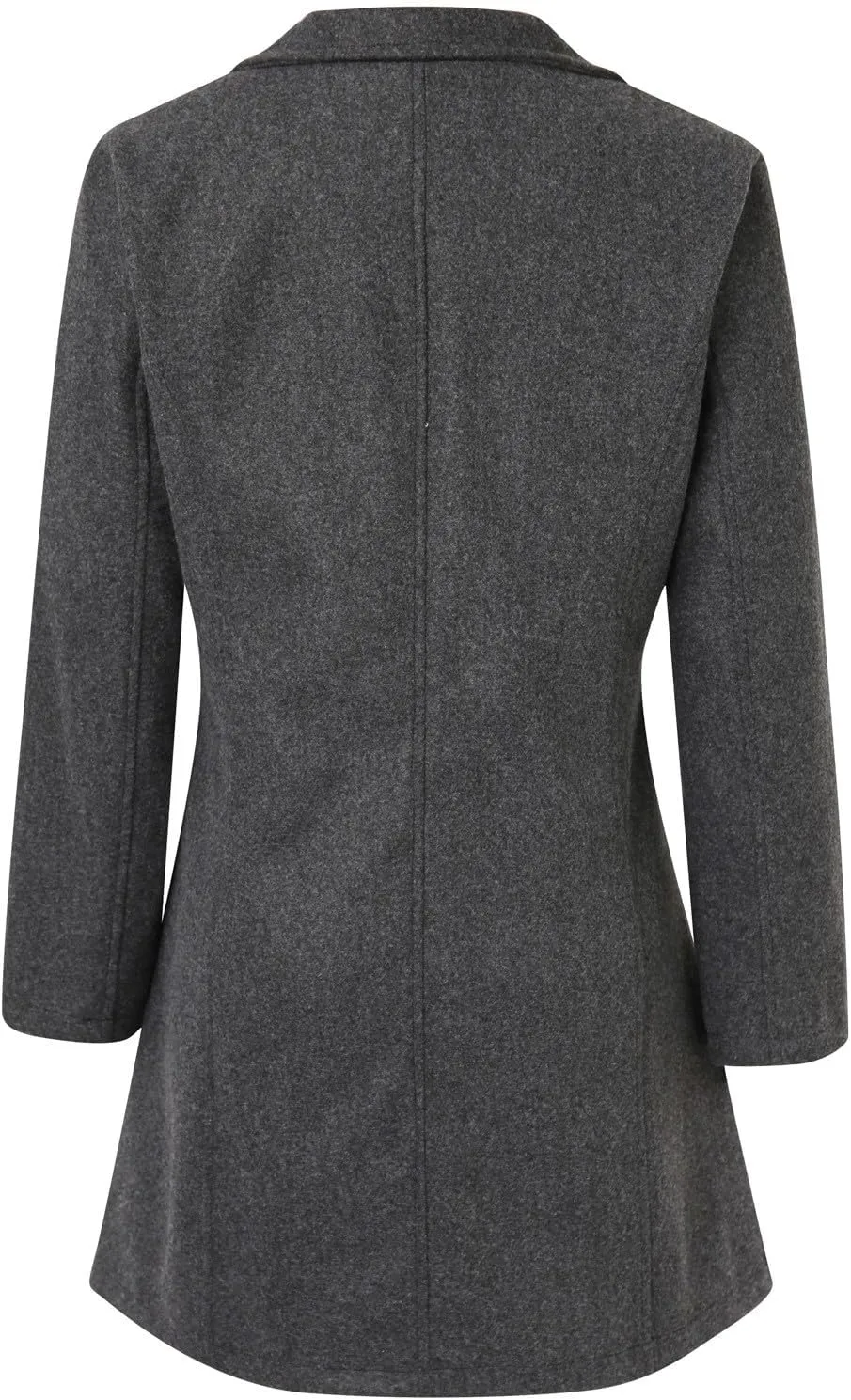 PeQAQ Women's Elegant Blazers Single Breasted Coat 2023 Winter Mid Woolen Overcoat Work Office Pea Jackets Overcoats