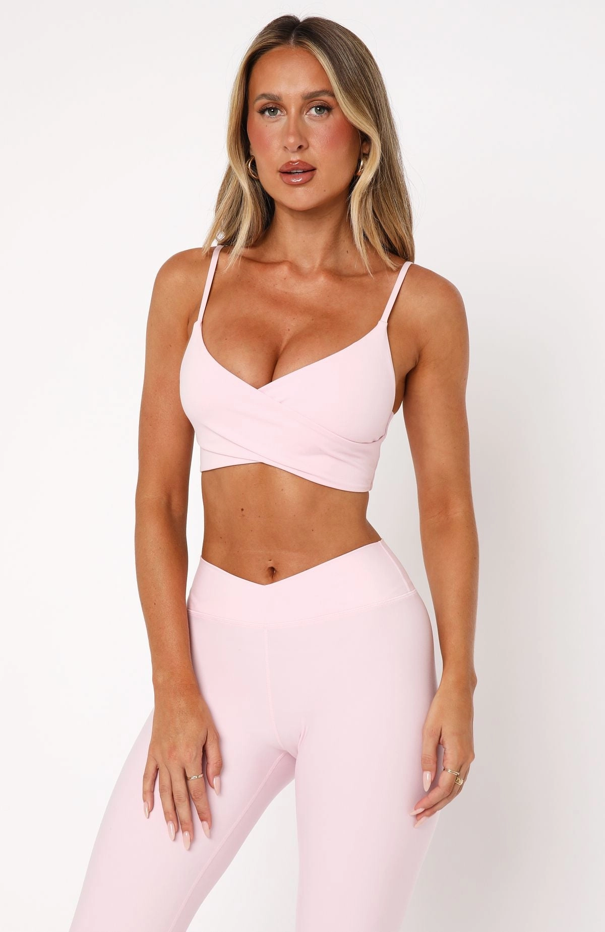 Relaxed Blouse NonRestrictive Armholes Energy Surge Sports Bra Ballet Pink