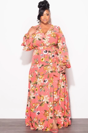 Final Sale Plus Size Dress in Floral Print Smart Casual Casual Vibe