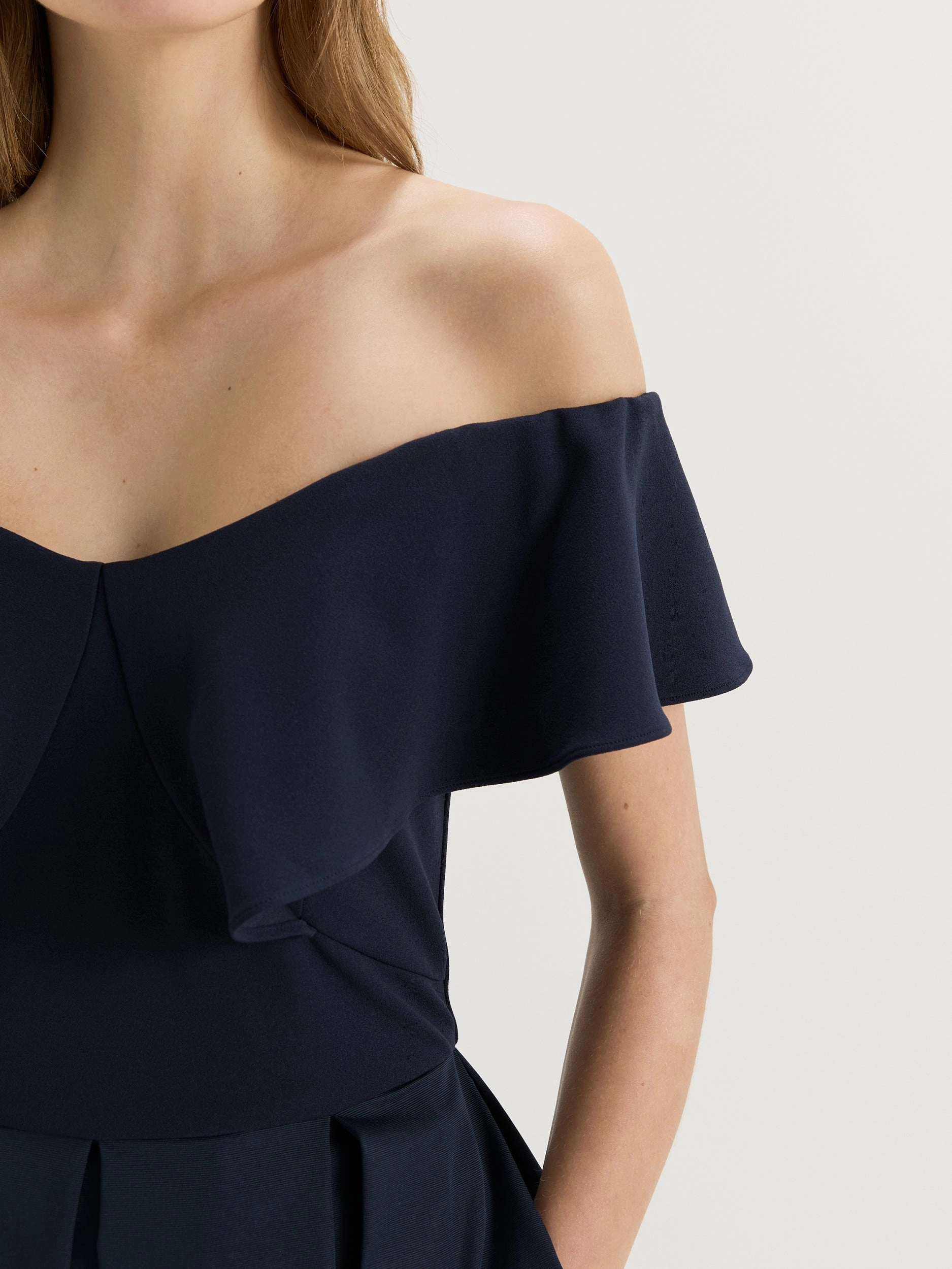 Chilly Weather Wear Petal Fluted Dress