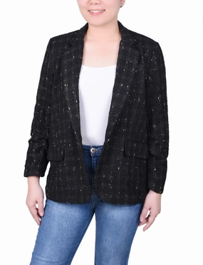 Quick Dry Tech Petite Long Sleeve Tweed Jacket
