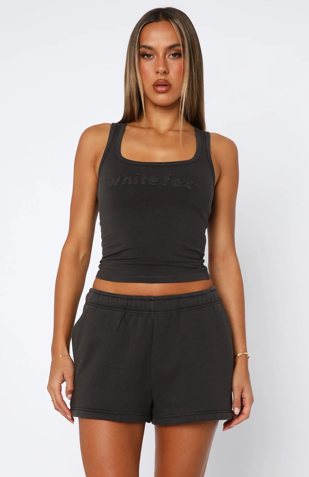 From The Archives Lexi Lounge Shorts Charcoal Fresh Layer Simple Layered