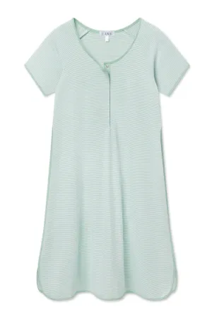 Pima Maternity Nightgown in Parisian Green