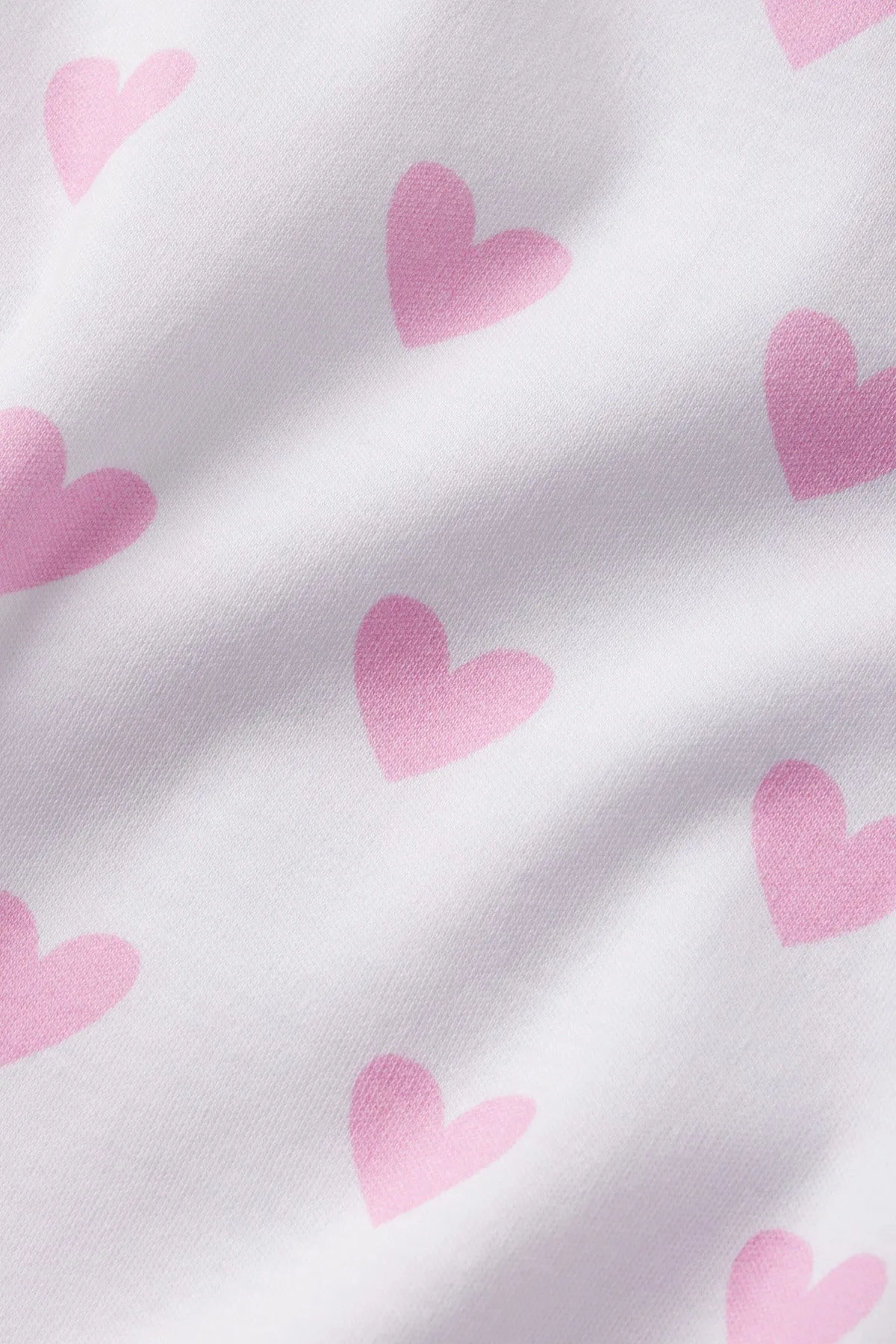 Pima Maternity Short-Long Set in Darling Pink Heart