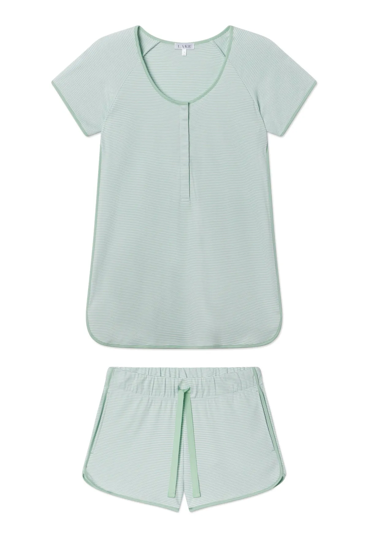 Pima Maternity Shorts Set in Parisian Green