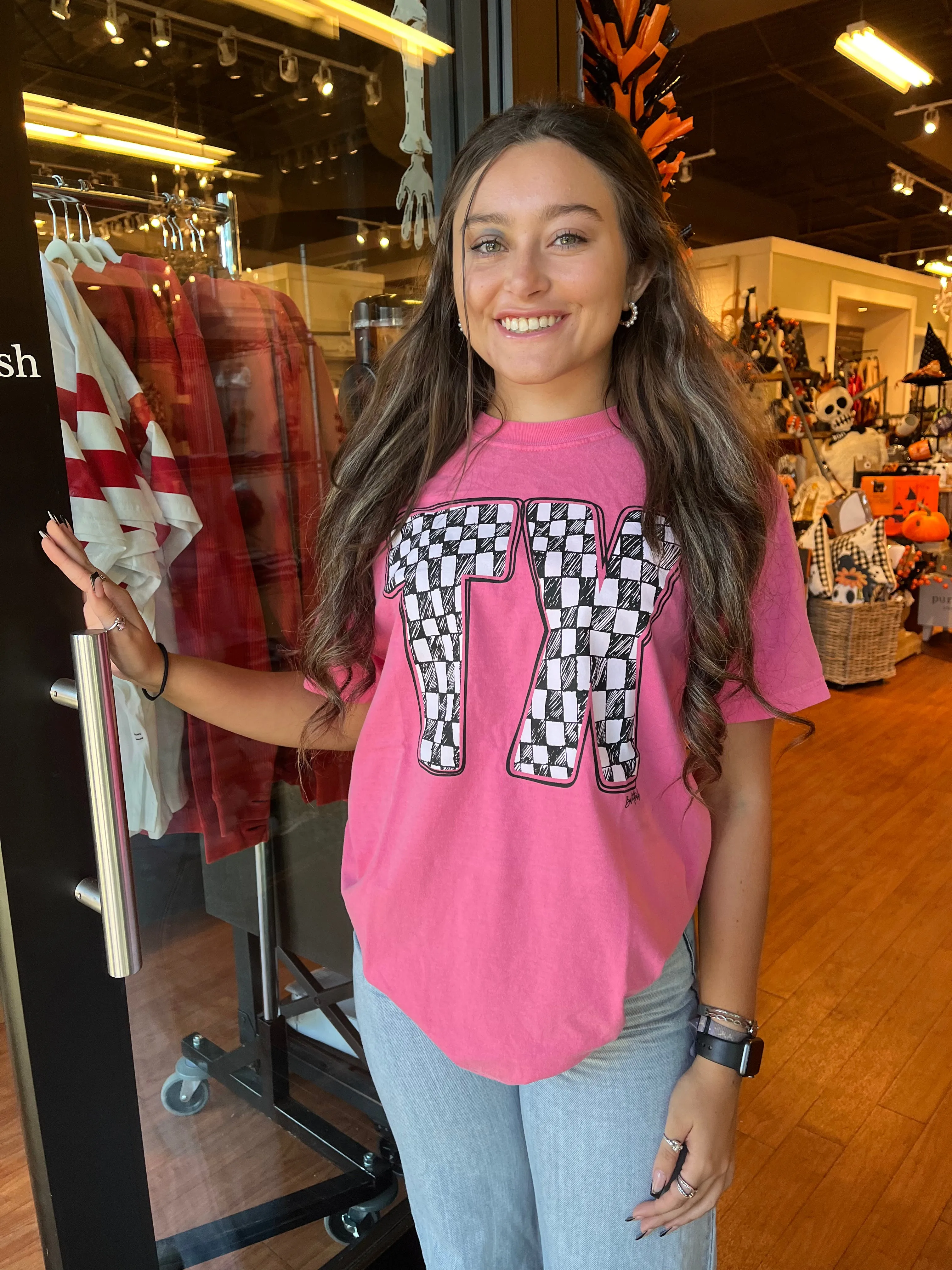 Pink Checkered TX