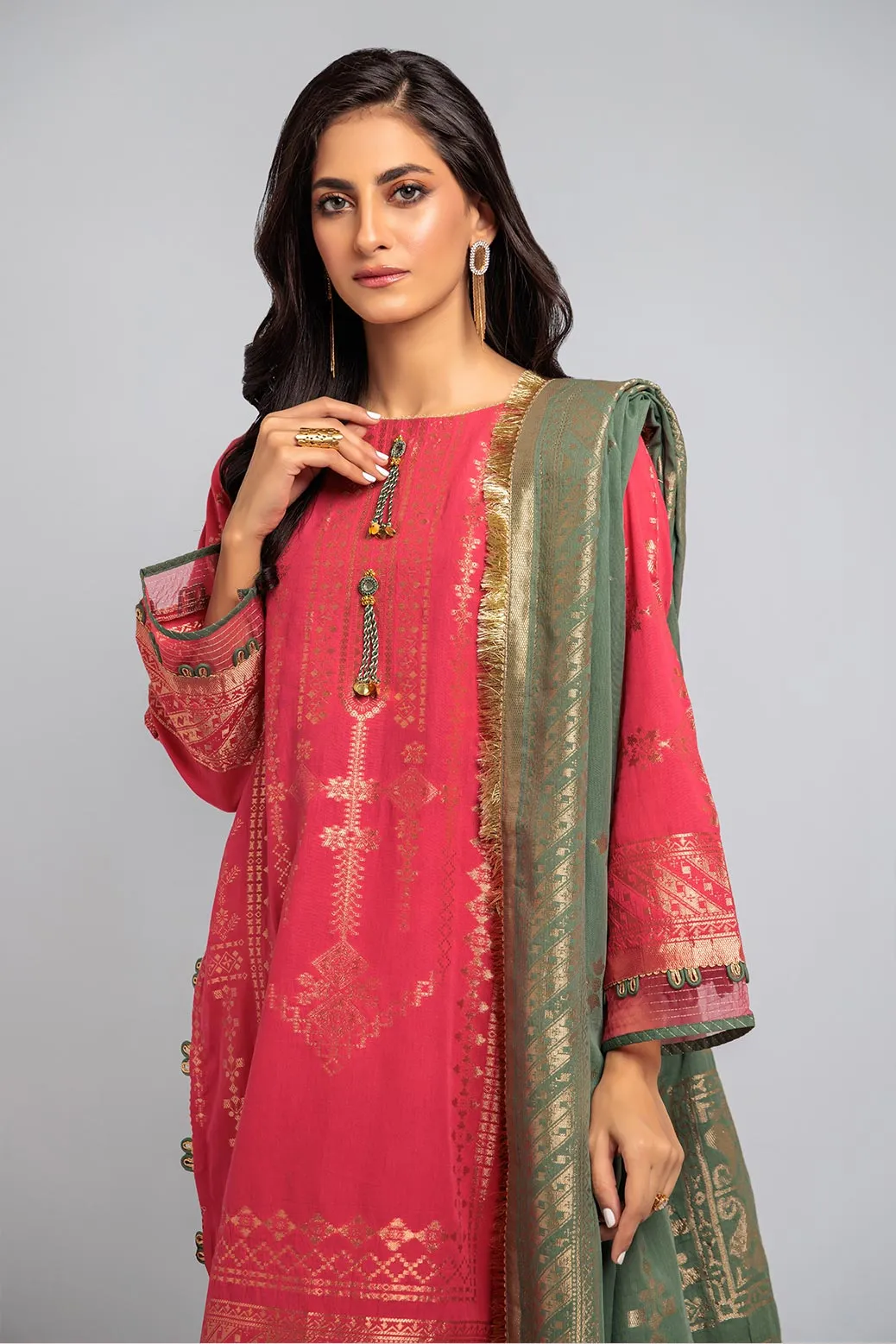 PINK-JACQUARD-3 PIECE (SBN233P04)