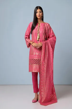 PINK-JACQUARD-3 PIECE (SBN233P23B)