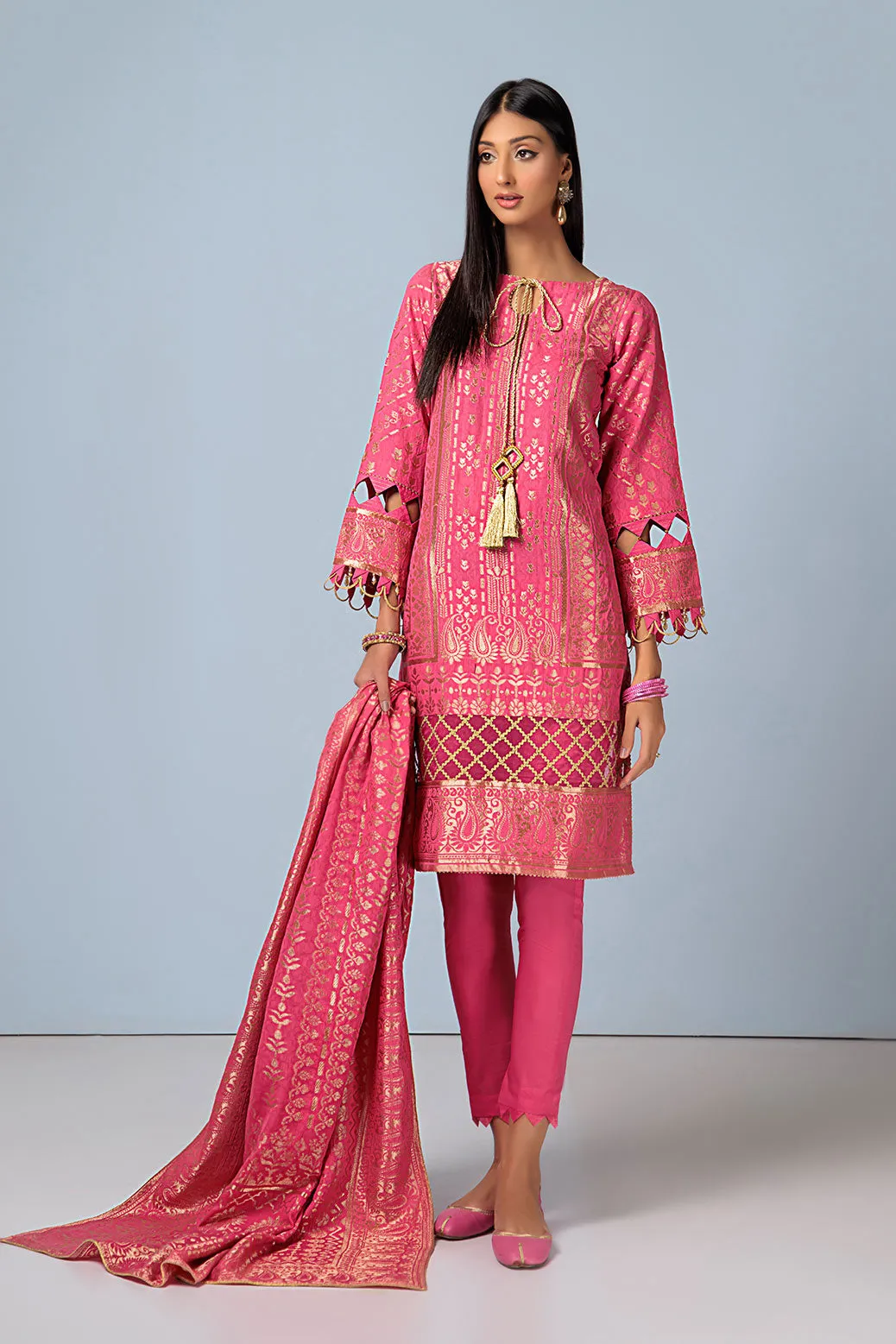 PINK-JACQUARD-3 PIECE (SBN233P23B)