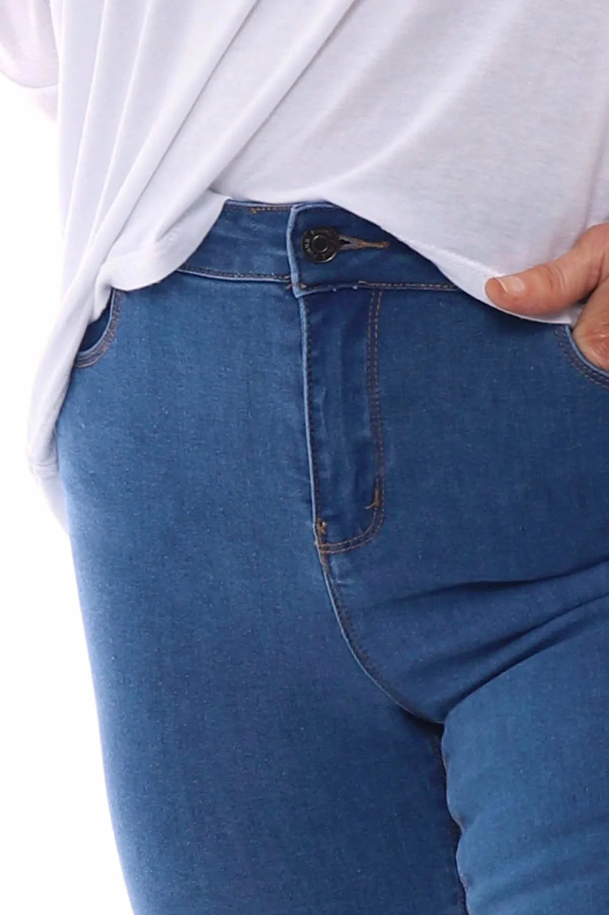 Pinns Slim Fit Super-Stretch Denim Jean Mid Denim