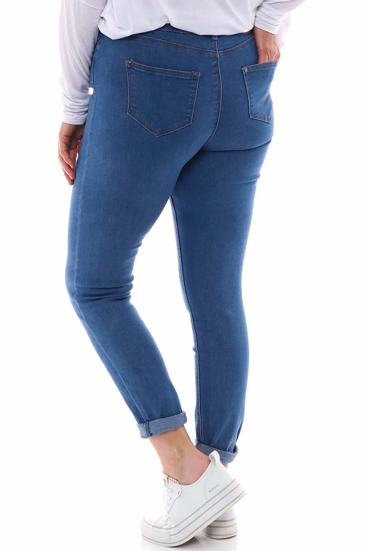 Pinns Slim Fit Super-Stretch Denim Jean Mid Denim
