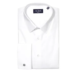 Pinpoint Solid - French Cuff White Non-Iron Dress Shirt