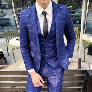 Plaid casual blazer
