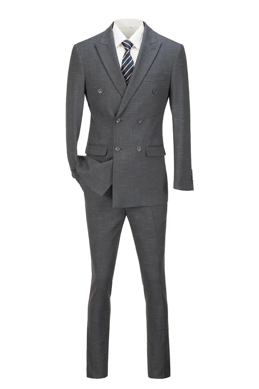 Plaid Men's 3 Piece Slim Fit Suits (MORE COLORS )