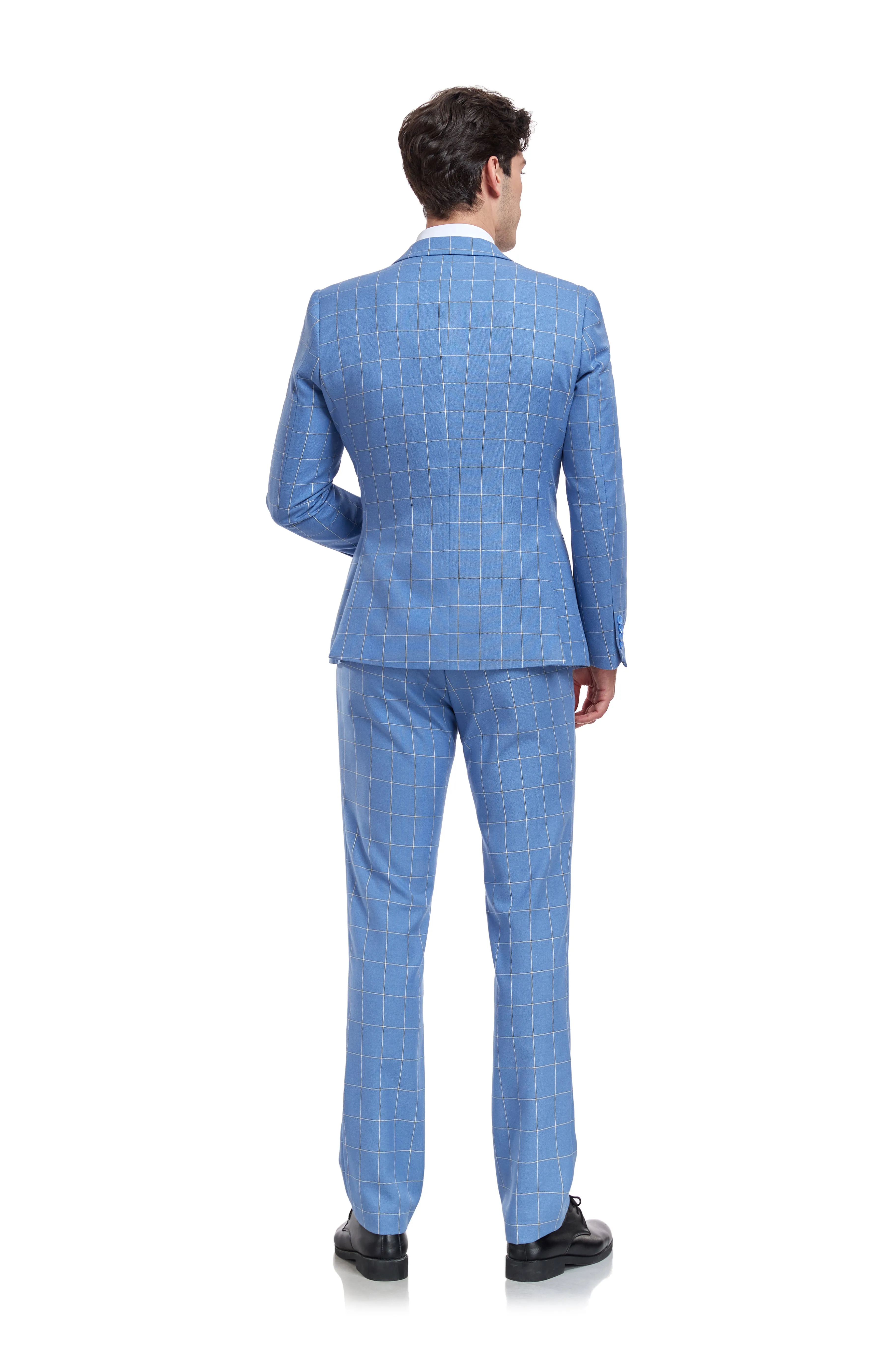 Plaid Men's 3 Piece Slim Fit Suits (MORE COLORS )