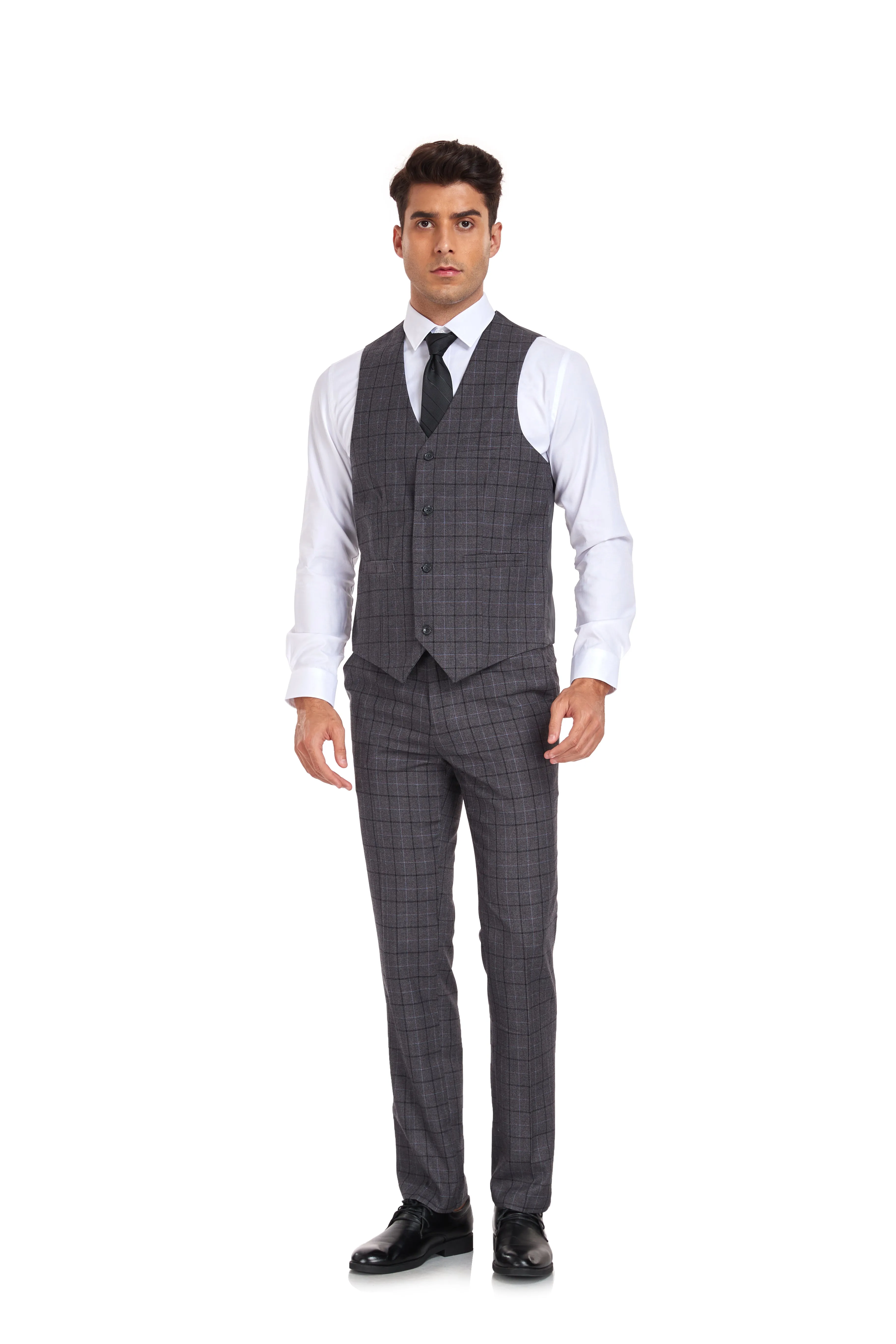 Plaid Men's 3 Piece Slim Fit Suits (MORE COLORS )