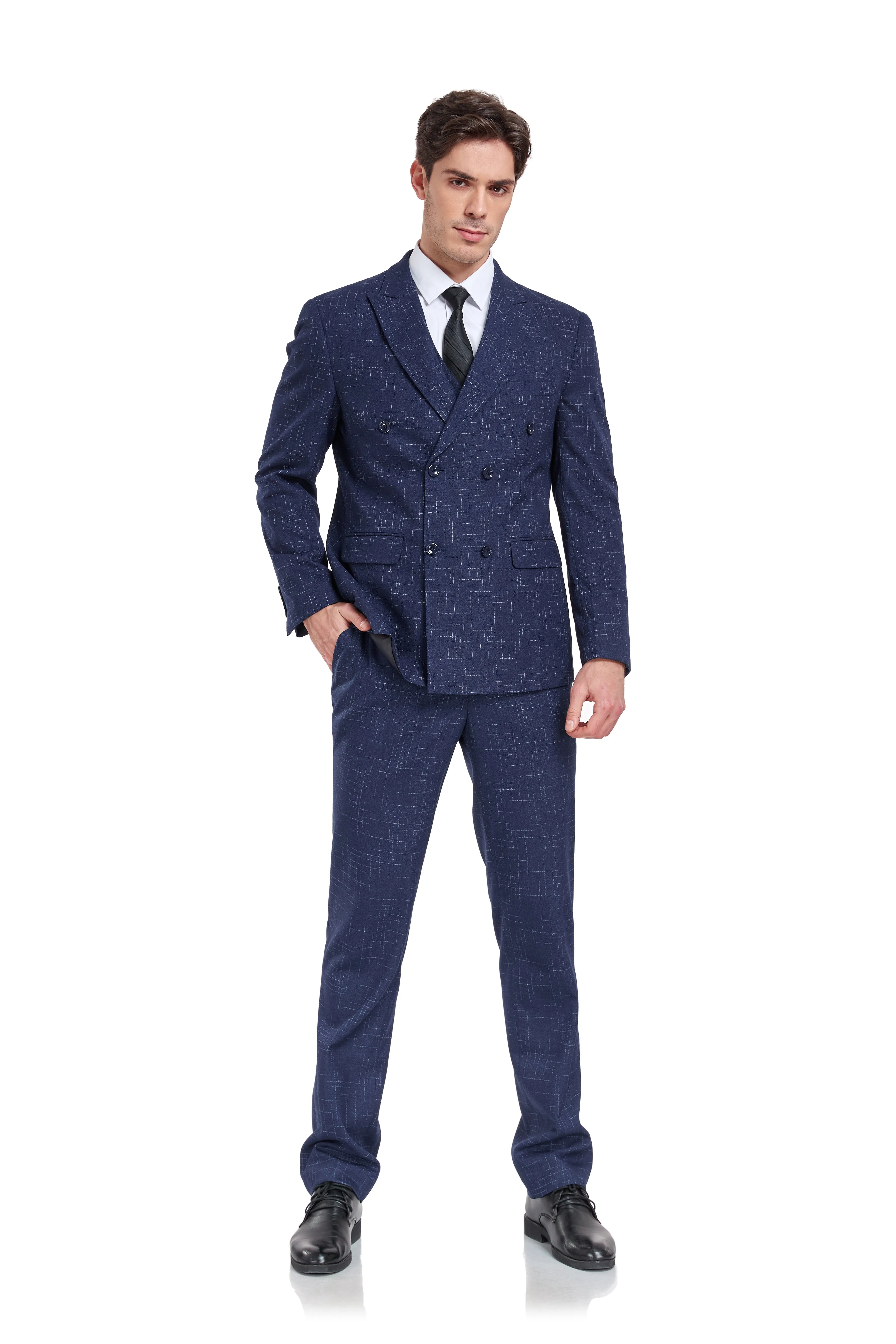 Plaid Men's 3 Piece Slim Fit Suits (MORE COLORS )