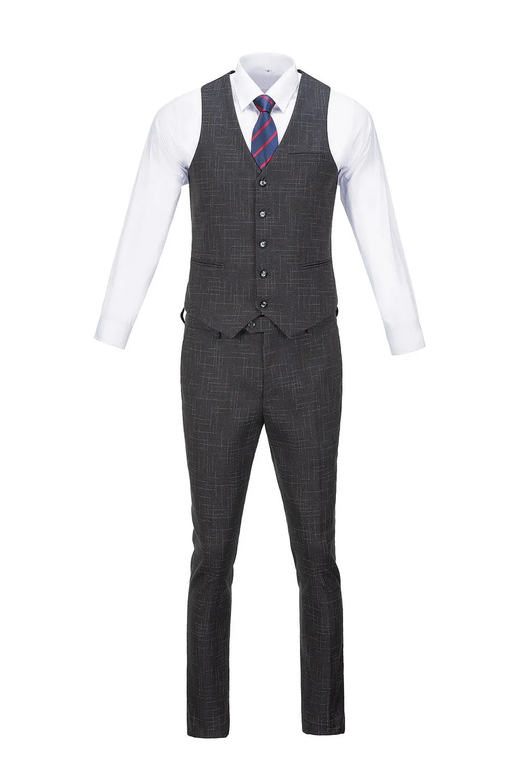 Plaid Men's 3 Piece Slim Fit Suits (MORE COLORS )
