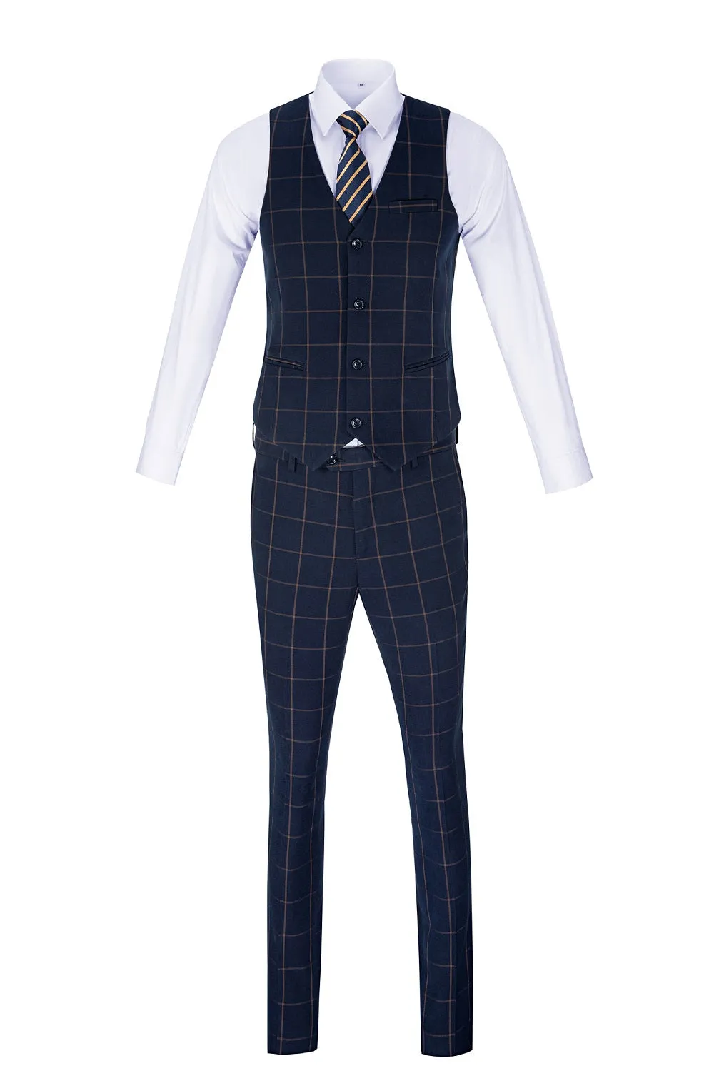 Plaid Men's 3 Piece Slim Fit Suits (MORE COLORS )