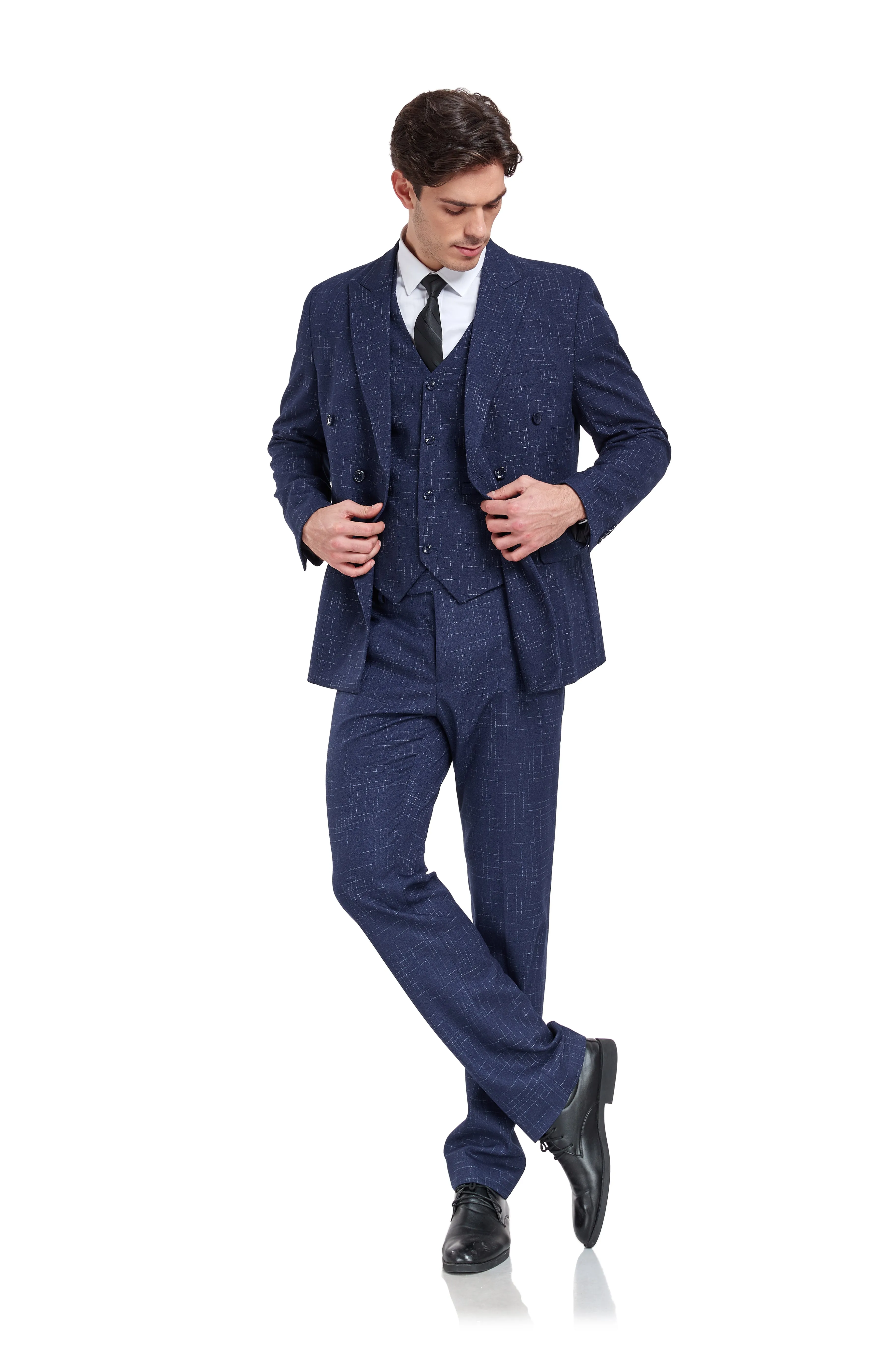 Plaid Men's 3 Piece Slim Fit Suits (MORE COLORS )