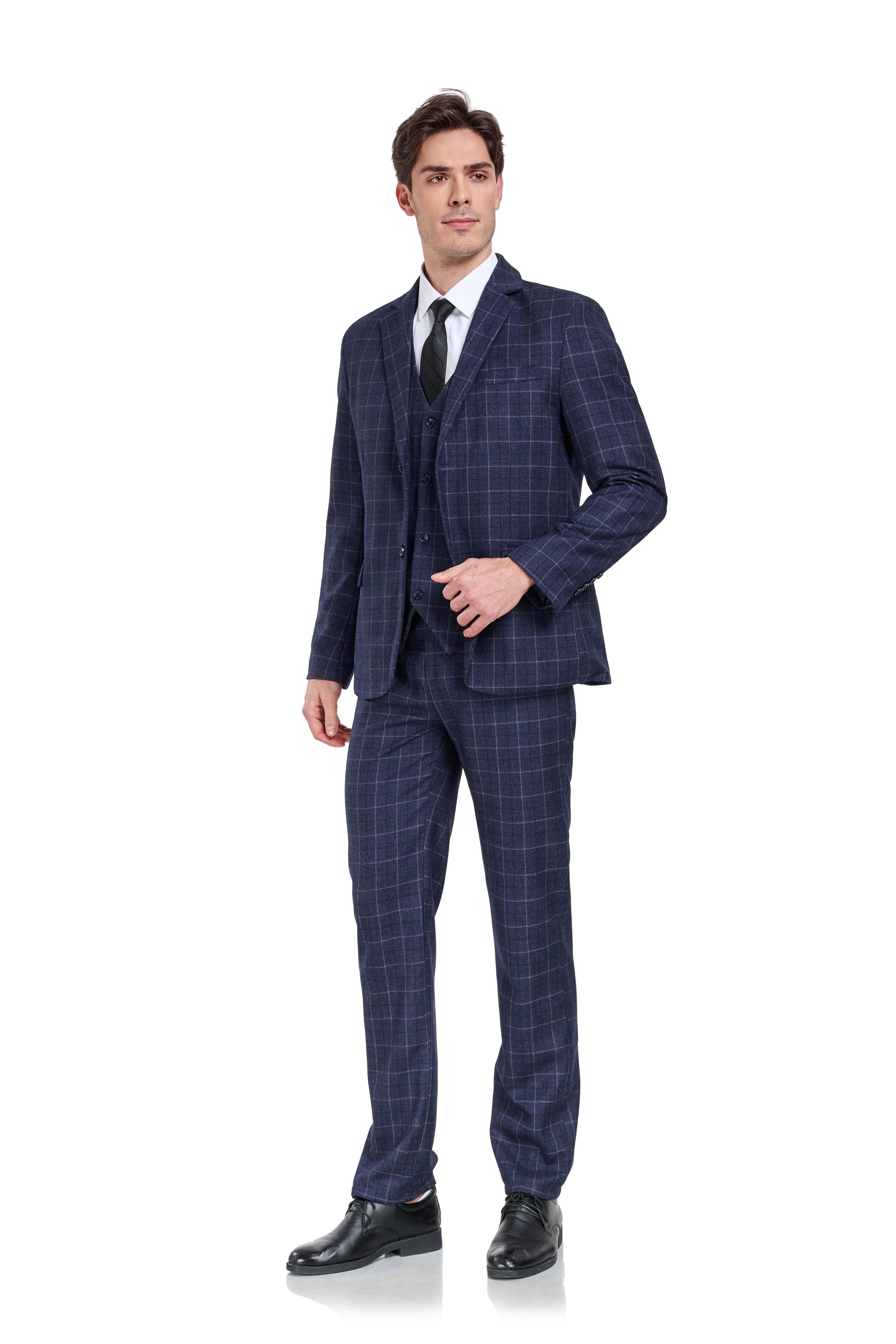 Plaid Men's 3 Piece Slim Fit Suits (MORE COLORS )