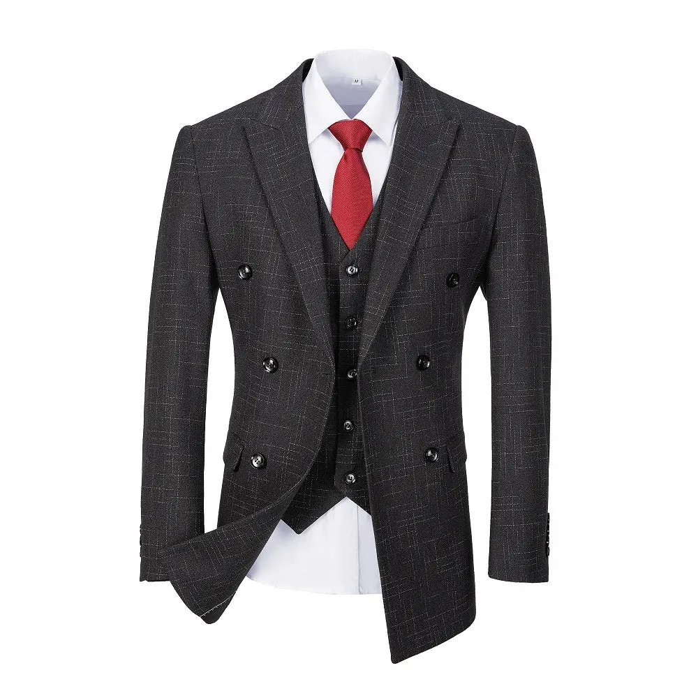 Plaid Men's 3 Piece Slim Fit Suits (MORE COLORS )