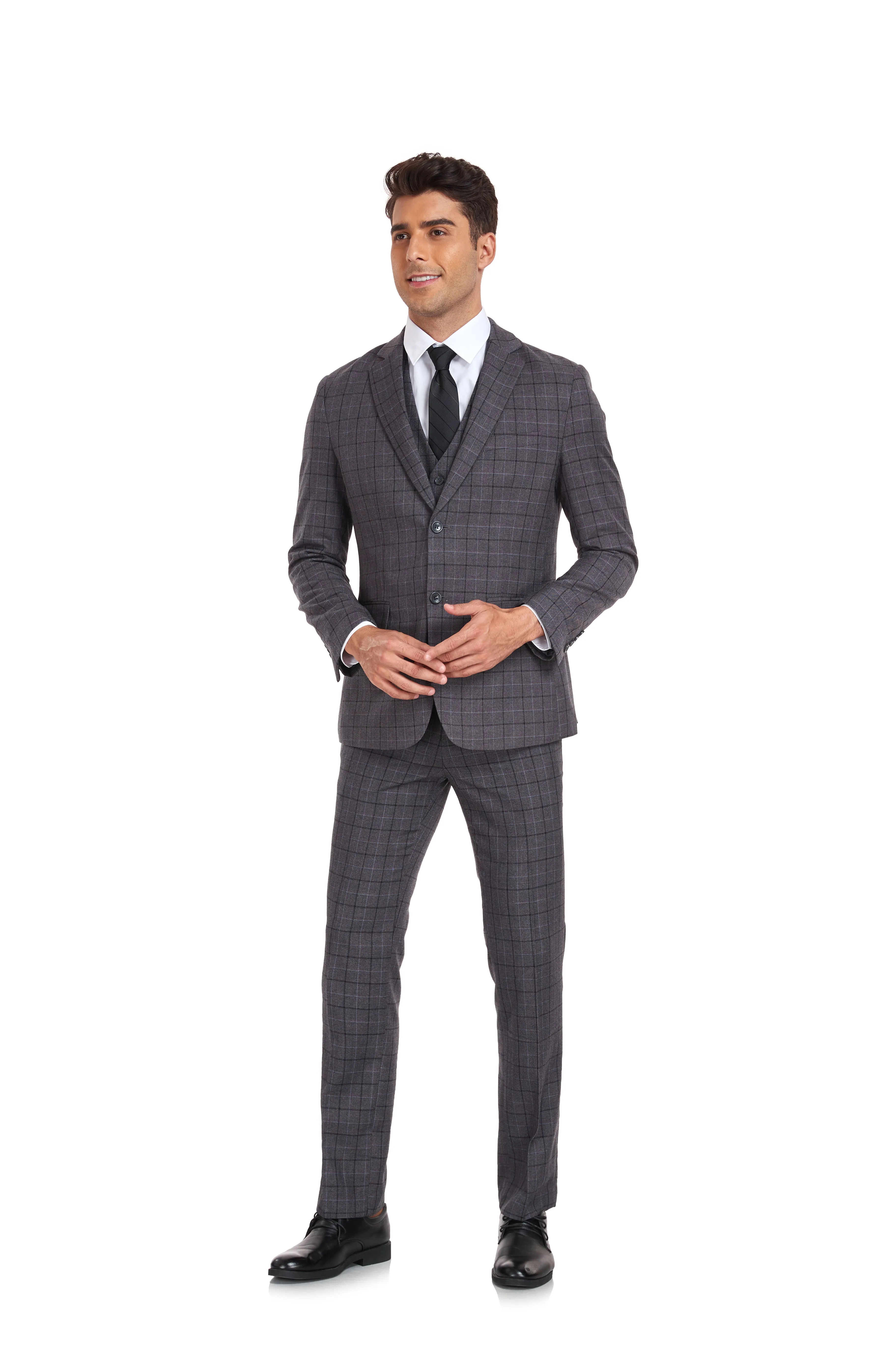 Plaid Men's 3 Piece Slim Fit Suits (MORE COLORS )