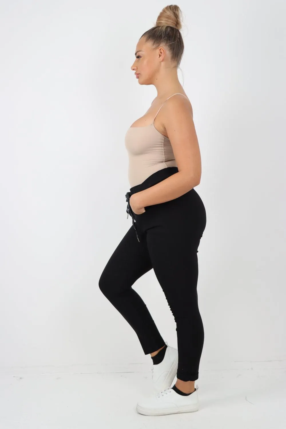Plain Magic Drawstring Comfort Joggers